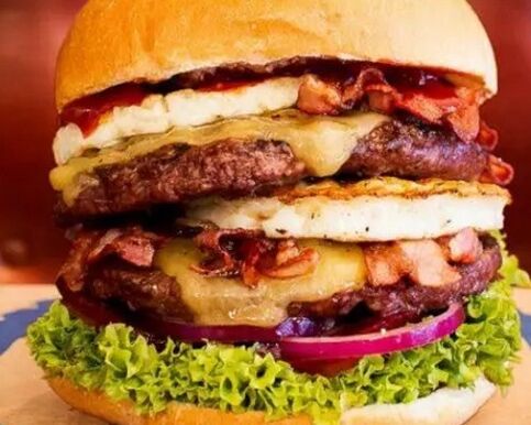 Hamburger sebagai makanan ringan untuk potensi