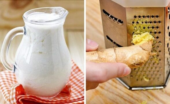 Buat koktel dari kefir dan halia parut